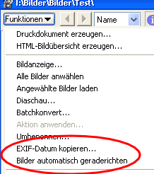 EXIF-Daten nutzen