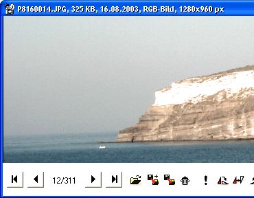 Bilddaten im Fenstertitel