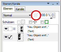 Transparenz des Untergrunds