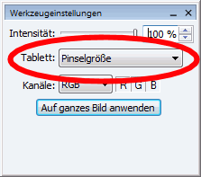 Grafiktablettunterstützung