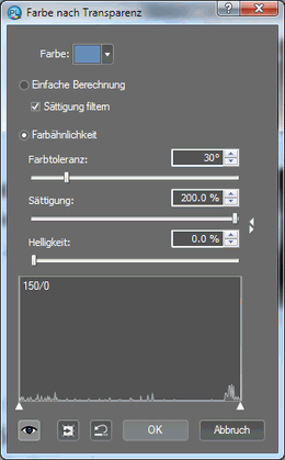 Farbe nach Transparenz